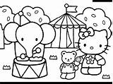 Kitty Hello Friends Coloring Pages Circus Playing Elephant Print Family Printable Color Getcolorings Sheet Comments Popular Coloringhome sketch template