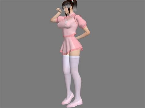 Anime Sexy Housemaid 3d Model 3dsmax Files Free Download Modeling