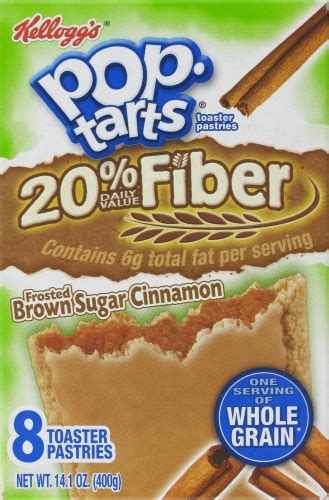 pop tarts whole grain frosted brown sugar cinnamon toaster pastries 8