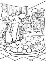 Ratatouille Coloring Cheese Gratuit Colorear Dibujos 4kids sketch template