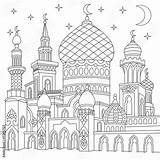 Islamic Mosque Colorare Moschee Erwachsene 1001 Ausmalbilder Orientalisch Crescent Orient Orientale Turkish Noches Disegni Masjid Coloriages Muslim Zentangle Moons Twinkling sketch template