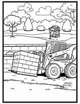 Coloring Pages Bobcat Tractor Skid Steer Printable Visit sketch template