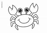Cartoon Crab Cangrejo Colorir Molde Letsdrawkids Paso Fish Desenhos Sirena Crabs Caranguejo Páginas Tecido Garabatos Stencils Oceano Lavoretti Malvorlagen sketch template