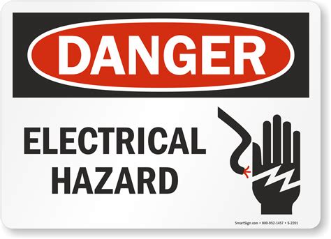 electrical hazard signs osha ansi compliant