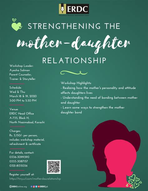 workshop stregthening the mother daughter relationship erdc