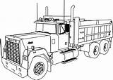 Truck Coloring Pages Dump Mack Dumper Trucks Colouring Sheets Kids Tractor Car Entitlementtrap Rocks Boys Choose Board Inspiration sketch template