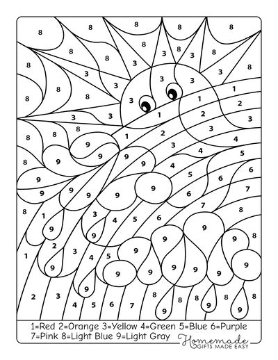 printable number coloring pages updated   printable color
