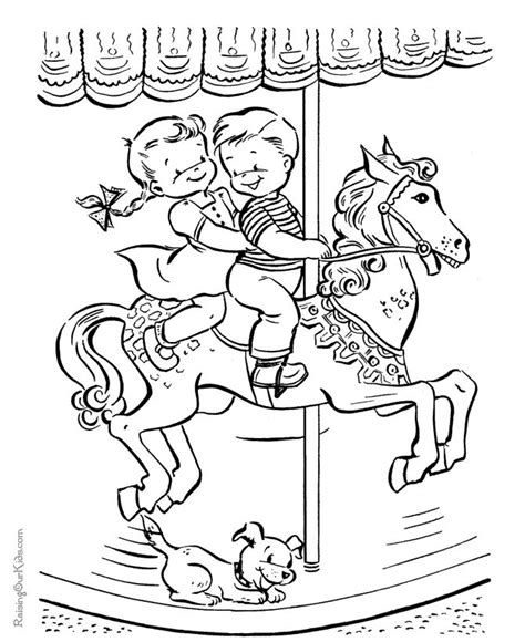 kid summer page  color  horse coloring pages summer coloring