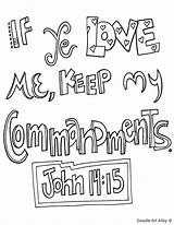 Coloring Pages Bible Kids Verse Colouring Sheets John 14 15 Keep Commandments If Activity Printable Adult Books Doodle Sunday School sketch template