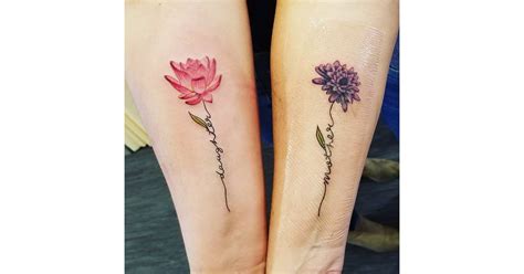 Mother Daughter Flowers Mother Daughter Tattoos