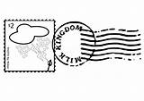Stamp Postage Coloring Stamped Large Pages Edupics Weights Average Shipping sketch template