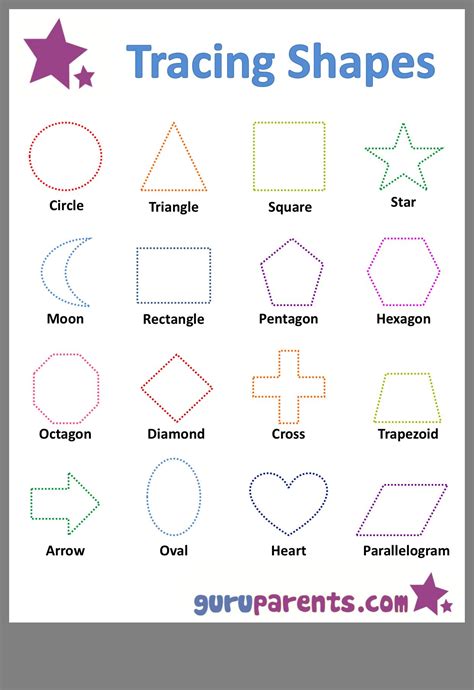 trace  shapes worksheet