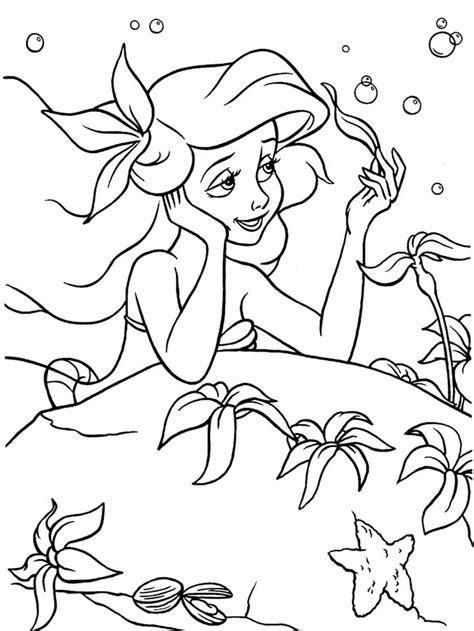 mermaid princess coloring pages printables princess