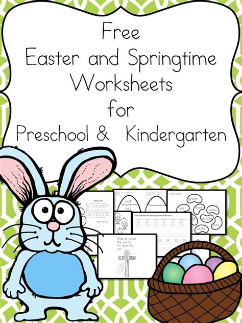 easter  springtime worksheets  kindergarten  learning fun