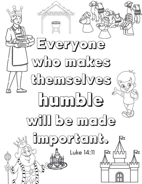teach kids humility   bible verse coloring page