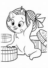 Coloring Kitten Pages Printable Kids Cute Marie Kitty Sheets Print Cat Color Book Prints Disney Little Real Getdrawings Visit Adult sketch template