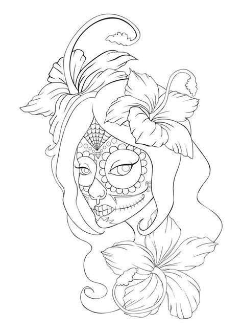 sugar skull tattoo would use different flowers and a diff tattoo on her nose body tattoo art