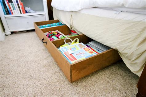 bed storage bins diy underbed storage ideas  clever solutions