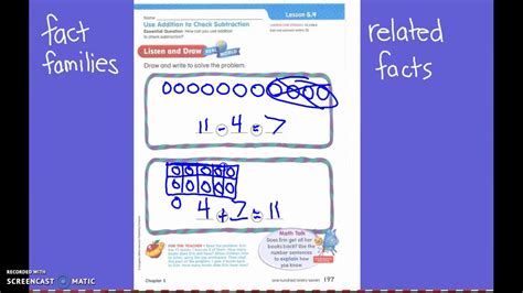 First Grade Math Lesson 5 4 Using Addition To Check