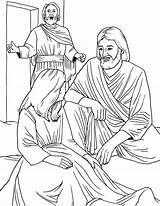 Jesus Coloring Jairus Daughter Miracles Heals Pages Printable Print Color Netart Getcolorings Line sketch template