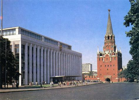 moskou congressenpaleis oude postkaart sovjet unie moskou