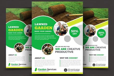 lawn care flyer templates psd ai  word graphic cloud