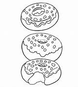 Donut Doughnut Snacks Grains Donuts Momjunction Coloringhome sketch template