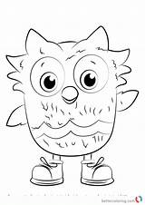 Daniel Tiger Owl Coloring Neighborhood Pages Draw Drawing Tigers Printable Print Step Color Cartoon Kids Bettercoloring sketch template