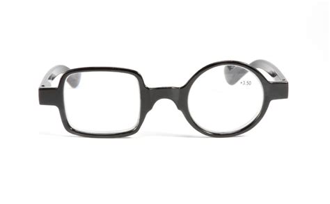 Round Square Asymmetric Delicate Men Women Reading Glasses Resin Lenses