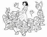 Disney Coloring Pages Snow Icolor Fairytale Classics sketch template
