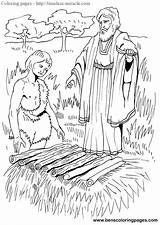 Abraham Sacrifice Rebekah Abram Jesus Coloringonly Lds Priests Timeless 6th Navštívit sketch template