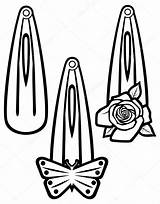 Hair Clips Clip Collection Drawing Stock Clipart Illustration Vector Tribaliumivanka Getdrawings Depositphotos sketch template