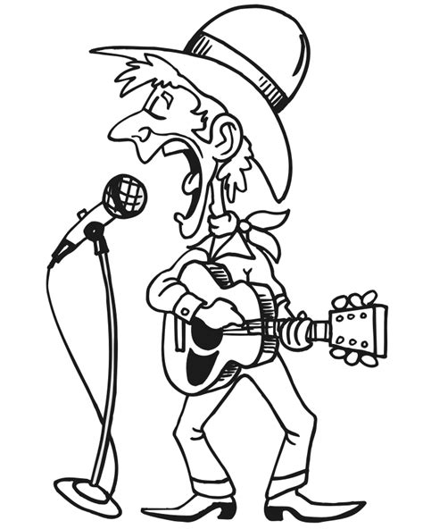singer coloring pages coloring home