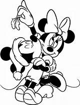 Mouse Minnie Christmas Coloring Popular sketch template