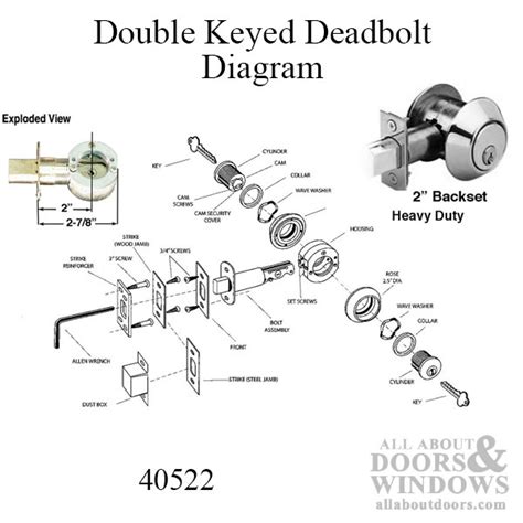 deadbolt   backset heavy duty double key choose finish