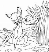 Bambi Coloring Pages Animation Movies Friends Printable Cartoons Kb Print Kids sketch template