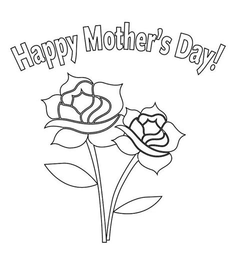 mothers day rose coloring pages  coloring pages mothers day