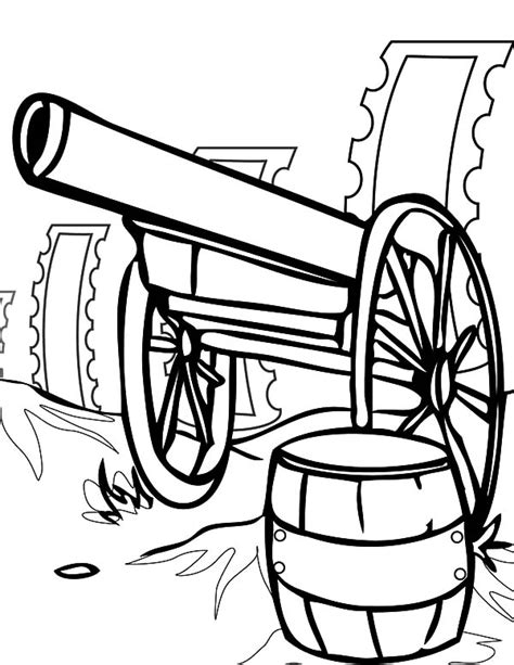 machine gun exploded view sketch coloring page