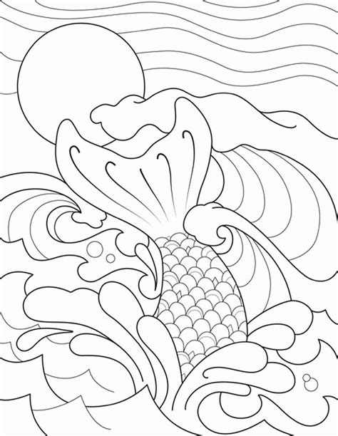 printable mermaid tail coloring pages fieltros patiki