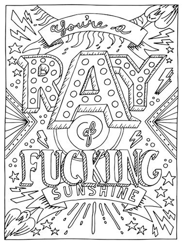 printable coloring pages  adults  swear words motherhood