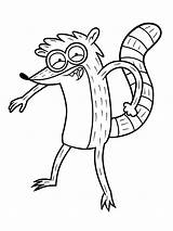 Regular Show Rigby Coloring Pages Color Print Cartoon Printable Categories Kids sketch template