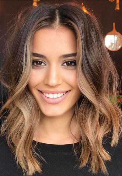 spring hair color ideas styles   lob perfection