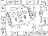 Coloring Pages Jewish Hanukkah Crafts Menorah Kids Printable Shabbat sketch template