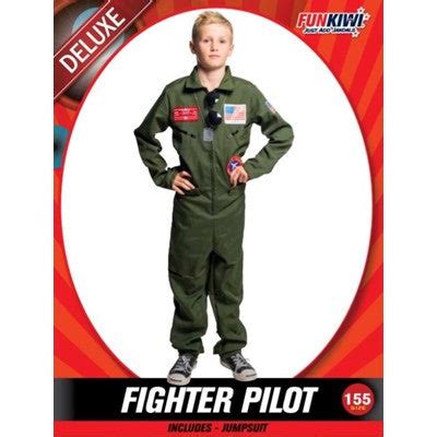 kids fighter pilot costume cm red fox party supplies