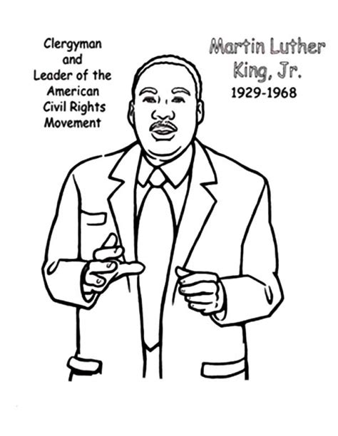 martin luther king jr coloring pictures coloring pages