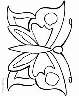 Coloring Pages Easy Butterfly Printable Library Clipart Cute sketch template