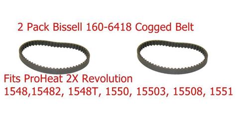 pk genuine bissell  pro heat  revolution large brush cogged belts