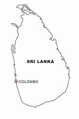 Lanka Sri Map Coloring Color sketch template