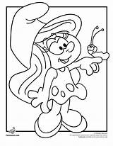 Coloring Pages Smurfette Getdrawings Print Smurfs sketch template