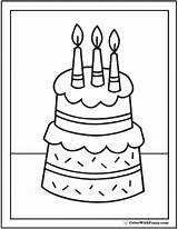 Cake Birthday Coloring Pages Printable Boys Drawing Pdf Dinosaur Color Print Template Printables Third Hat Candle Dog Card Getcolorings Getdrawings sketch template